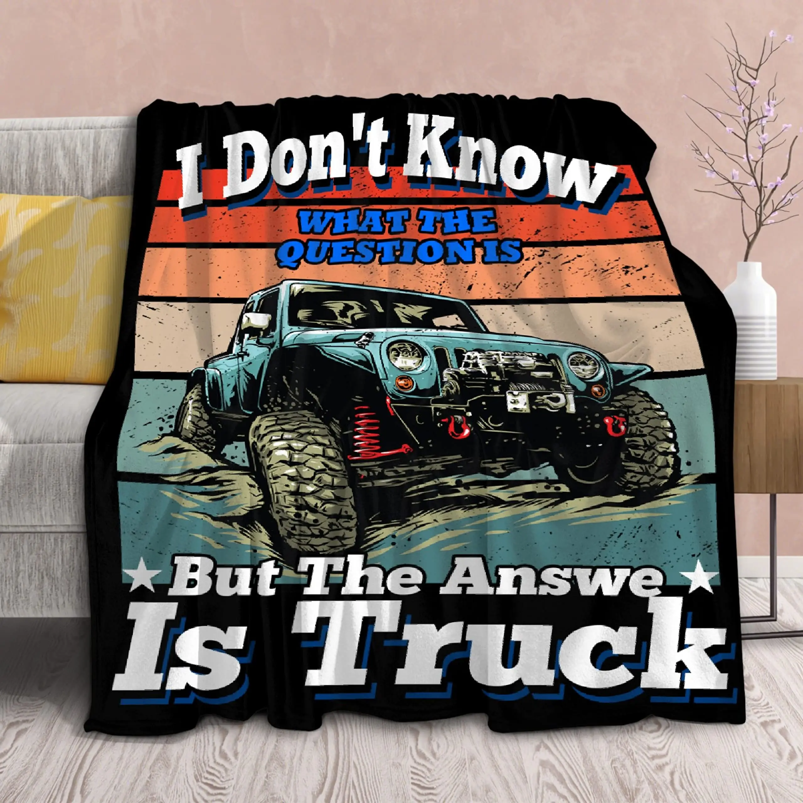 

Blanket But The Answer Is Truck Gifts Super Soft Throws Lightweight Comfy Sheet Plush Bedding Quilt Blankets for Sofa Bed Boys