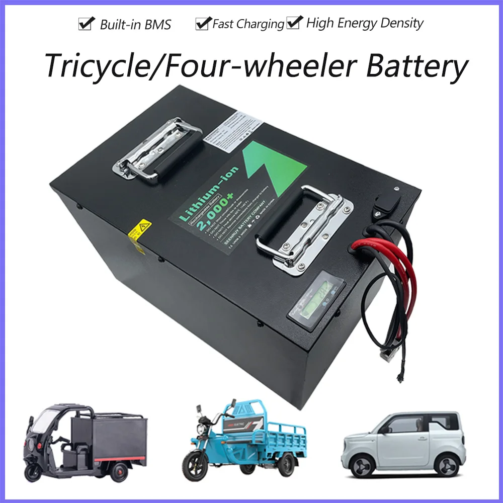 Se257882d87ba4120a47d626e170d76c7e Electric Vehicle New Lithium Ion Phosphate Battery 60V Lithium 72 volt 120Ah, 160Ah, 210Ah Tricycle Four-wheeler Mallzona