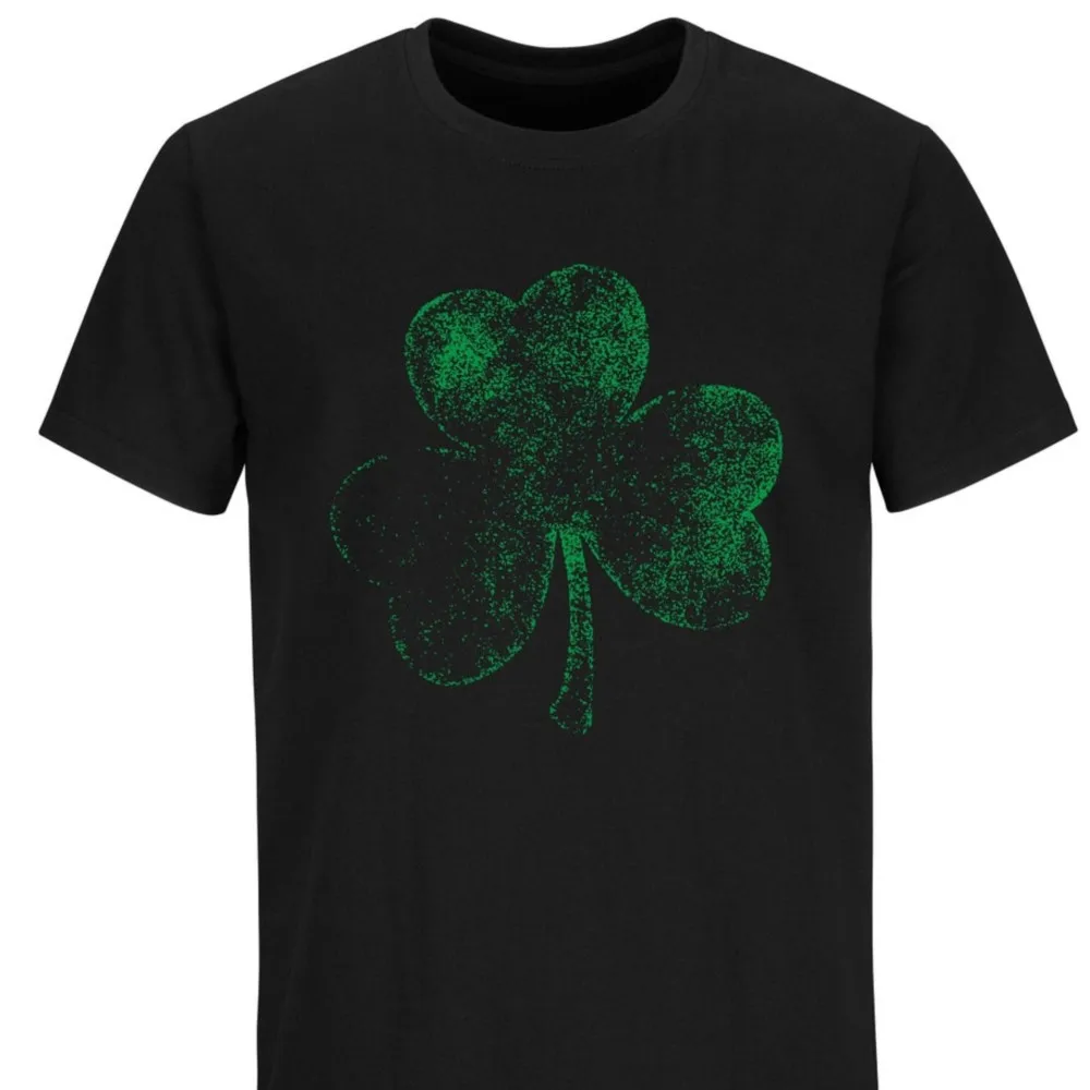 

Винтажные стильные ирландские зеленые футболки Shamrock для мужчин и женщин, Классические хлопковые Модные топы с круглым вырезом, футболка