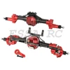 1/10 SCX10 I Heightened Scale Aluminum Alloy CNC Front Rear Portal Axle Set for RC Rock Crawler Car Axial SCX10 II Upgrade Parts 6