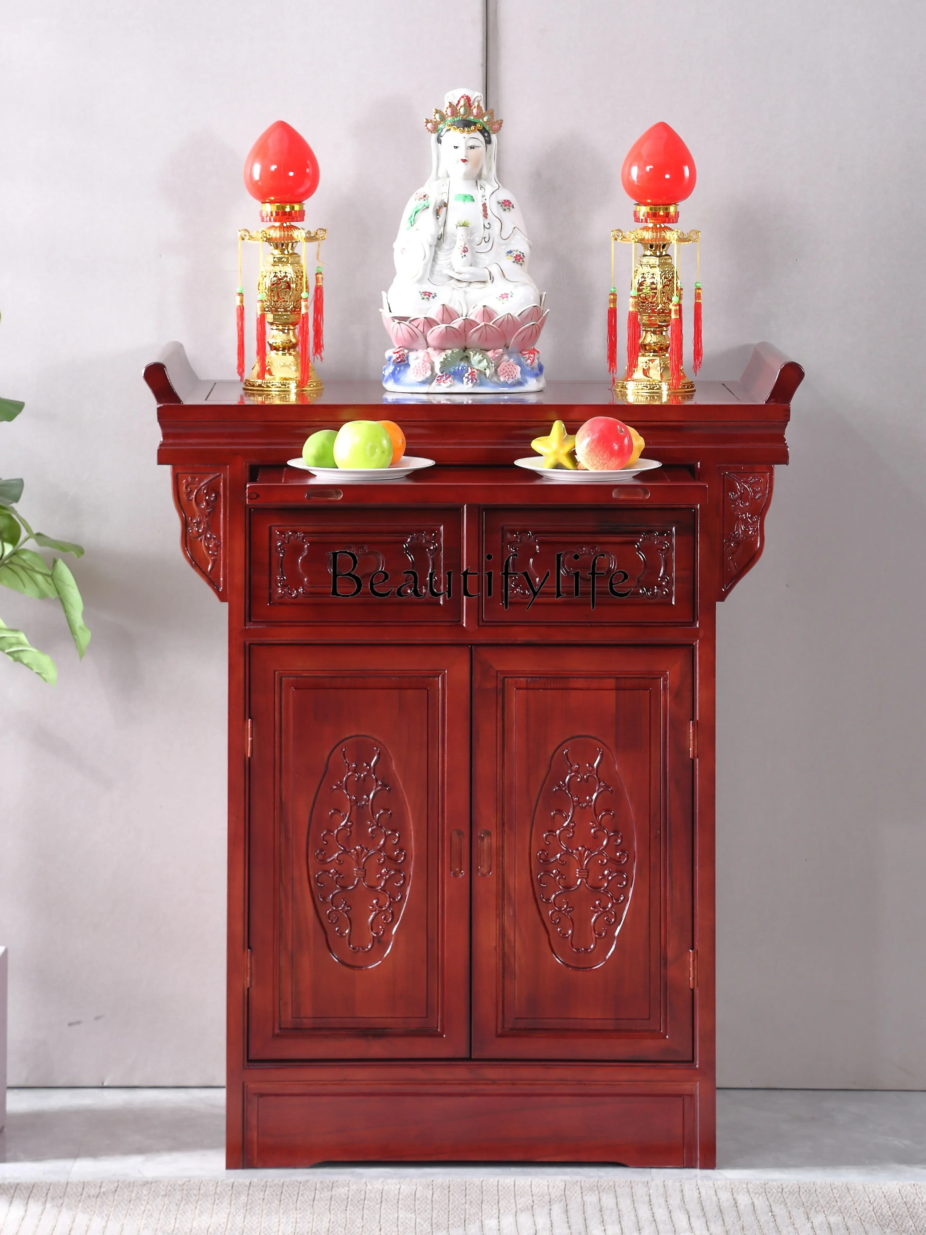 

Camphor Wood Solid Wood Altar Altar Home Worship Table Incense Burner Table Chinese Style Table for God of Fortune