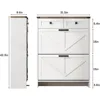 Shoe Storage Cabinet for Entryway,Farmhouse Freestanding Shoe Storage with Legs for Entryway,Freestanding Shoes Organizer 2