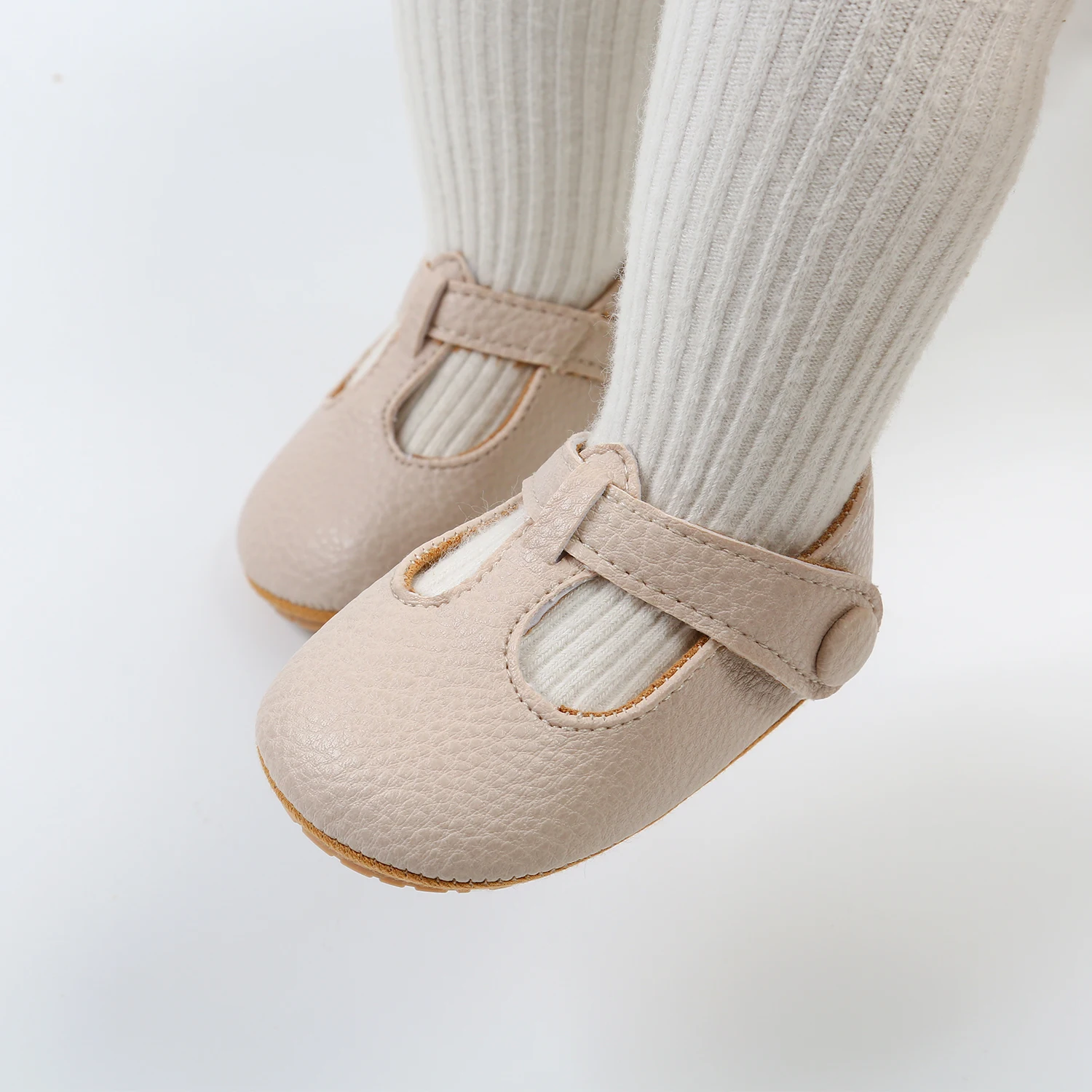 Baby Boys Girls Shoes Infant Leather Rubber Sole Anti-slip Toddler First Walkers Crib Shoes Newborn Girl Princess 4