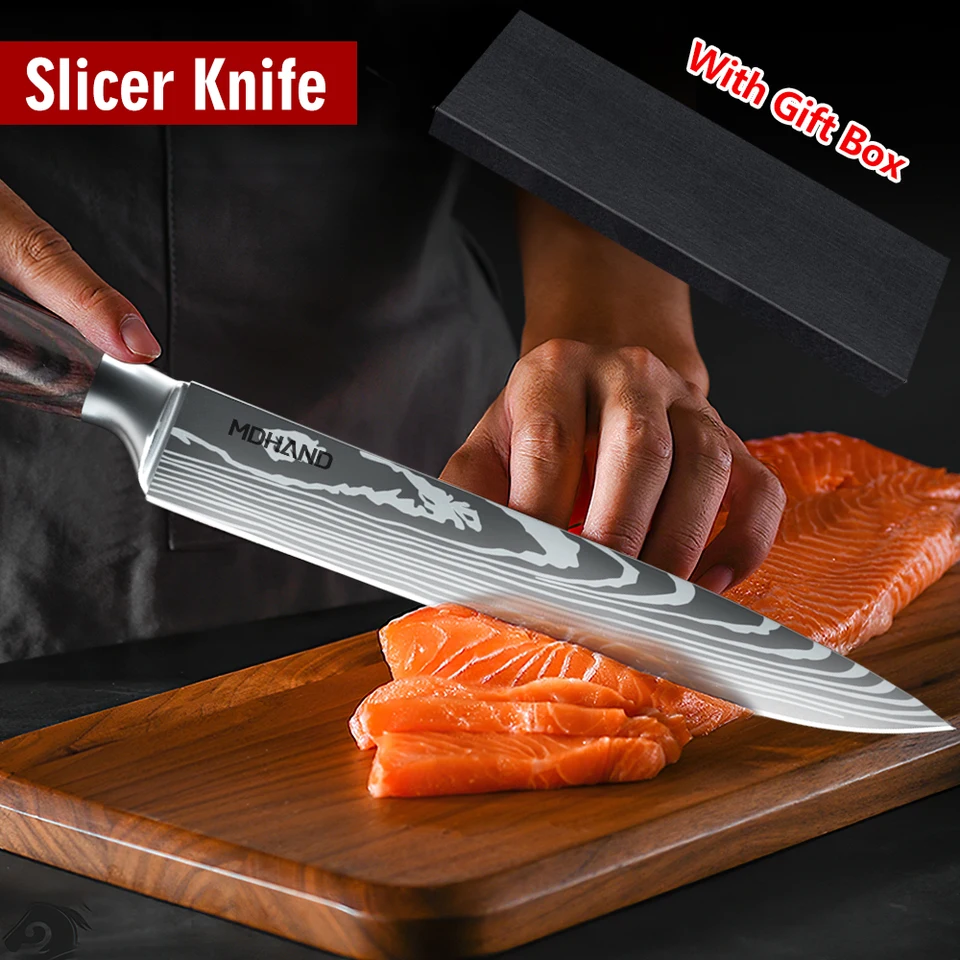 Premium Japanese Damascus Chef Knife for Slicing