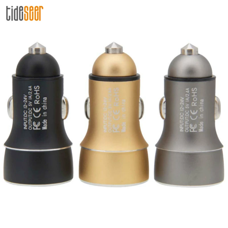 

2000pcs 2.4A Fast Dual USB Car Charger Universal Mini Car Phone Charging Adapter for iPhone Xiaomi Mobile Phones Tablet GPS