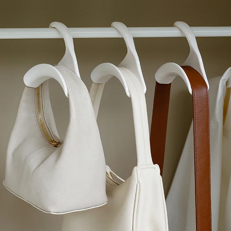 Description Picture 6 of item1/2Pcs New Durable PP Bag Rack Holder Home Closet Hat Silk Scarf Shawls Purse Handbag Organizer Storage Arched Hanger Hook