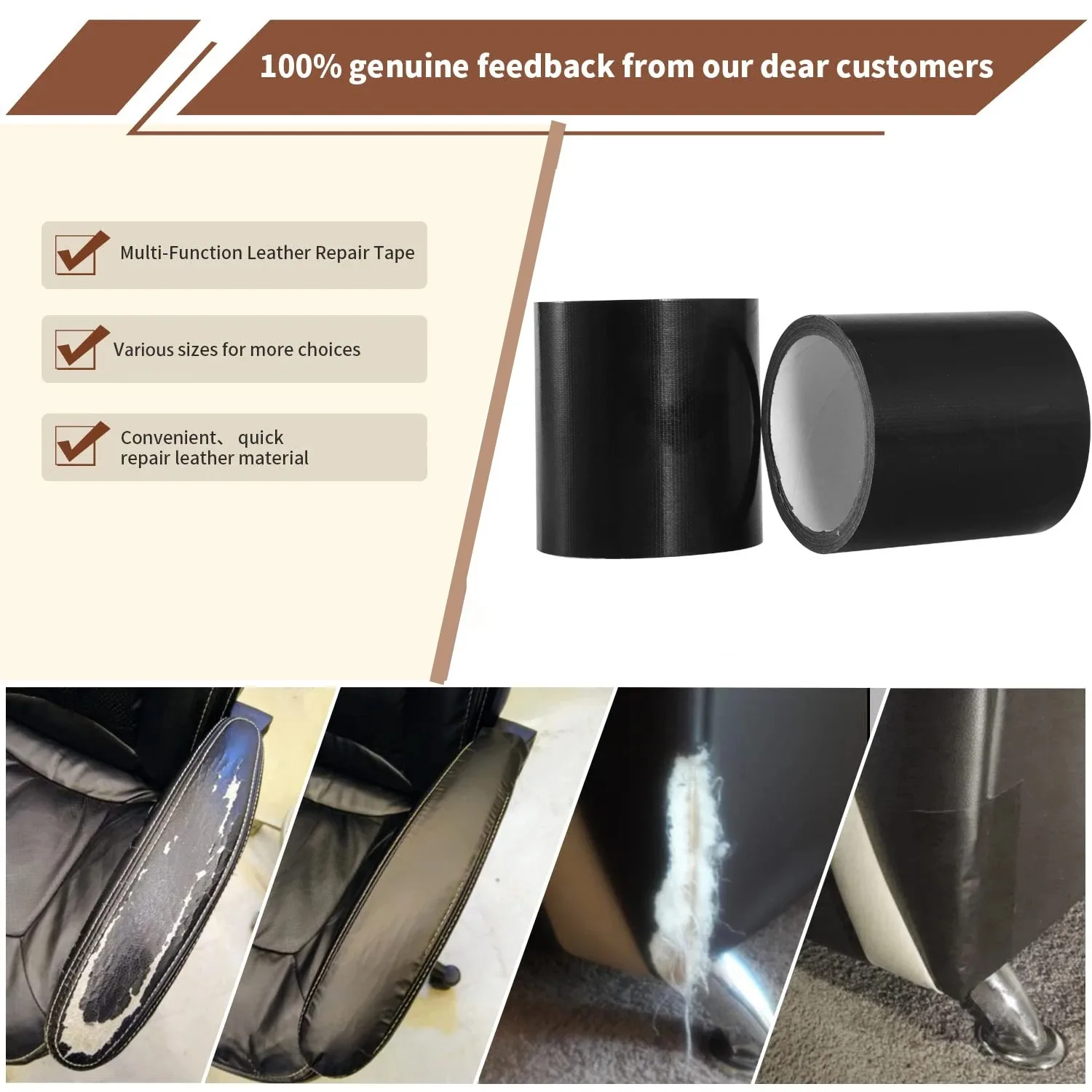 자체 접착식 가죽 수리 테이프, 소파 카시트 핸드백 재킷, 가구 신발, 응급 처치 패치 가죽 테이프, 블랙