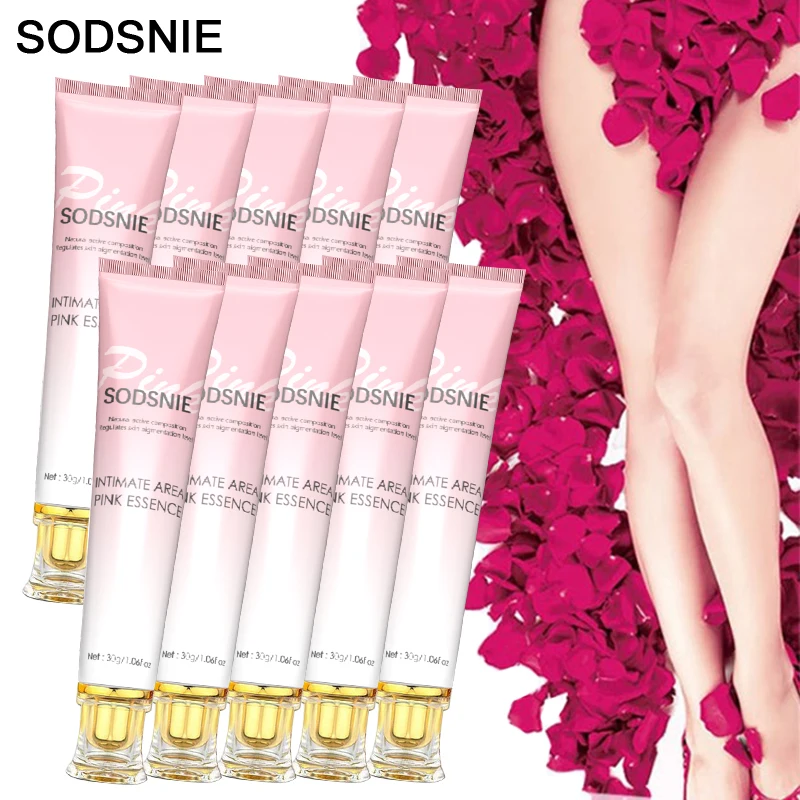 Body Whitening Cream Intimate Area Pink Essence Underarm Knee Hip Fade Pigmentation Moisturizing Repair Body Care 30g * 10pcs