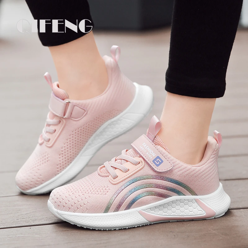 Zapatillas deportivas de malla blanca para niña, lindo zapato casual, de verano para estudiantes y niños, zapatos deportivos a la moda, tenis ideal para correr en otoño|Zapatillas - AliExpress