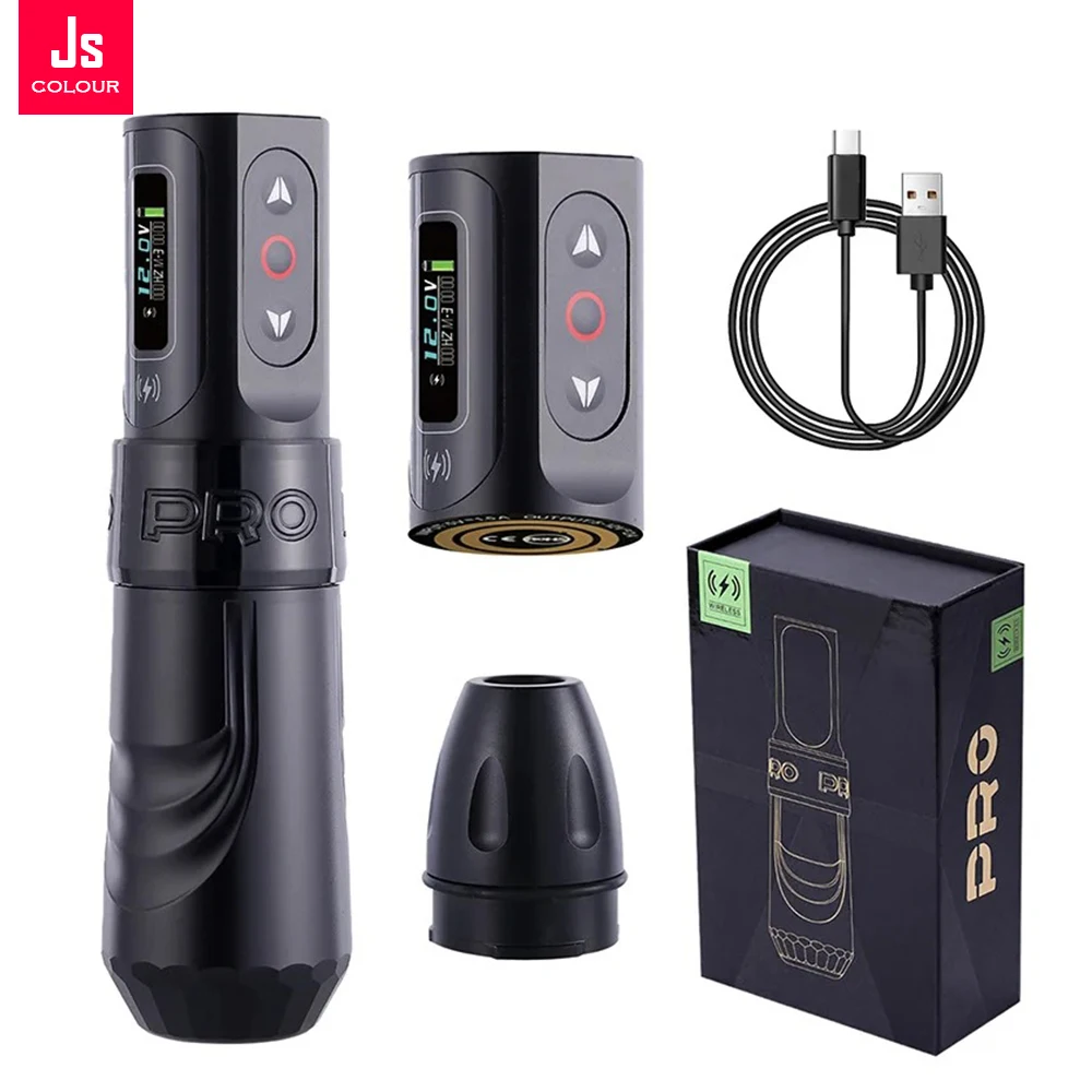 ワイヤレスタトゥーマシン　バッテリー2個付き ワイヤレスタトゥーマシン,回転ペン,液晶ディスプレイ,眉毛,2つの