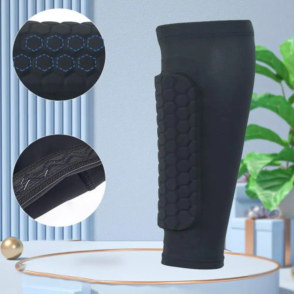 Moisture-wicking Leg Sleeves Soccer Shin Guard Sleeves with Honeycomb Pads for Kids Adults Compression for Enhanced Sports