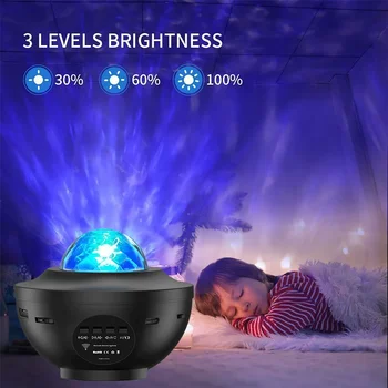 New LED Starry Galaxy Projector Night Light Child Gift USB Bluetooth Music Player Star NightLight Colorful Projector Night Lamp 4