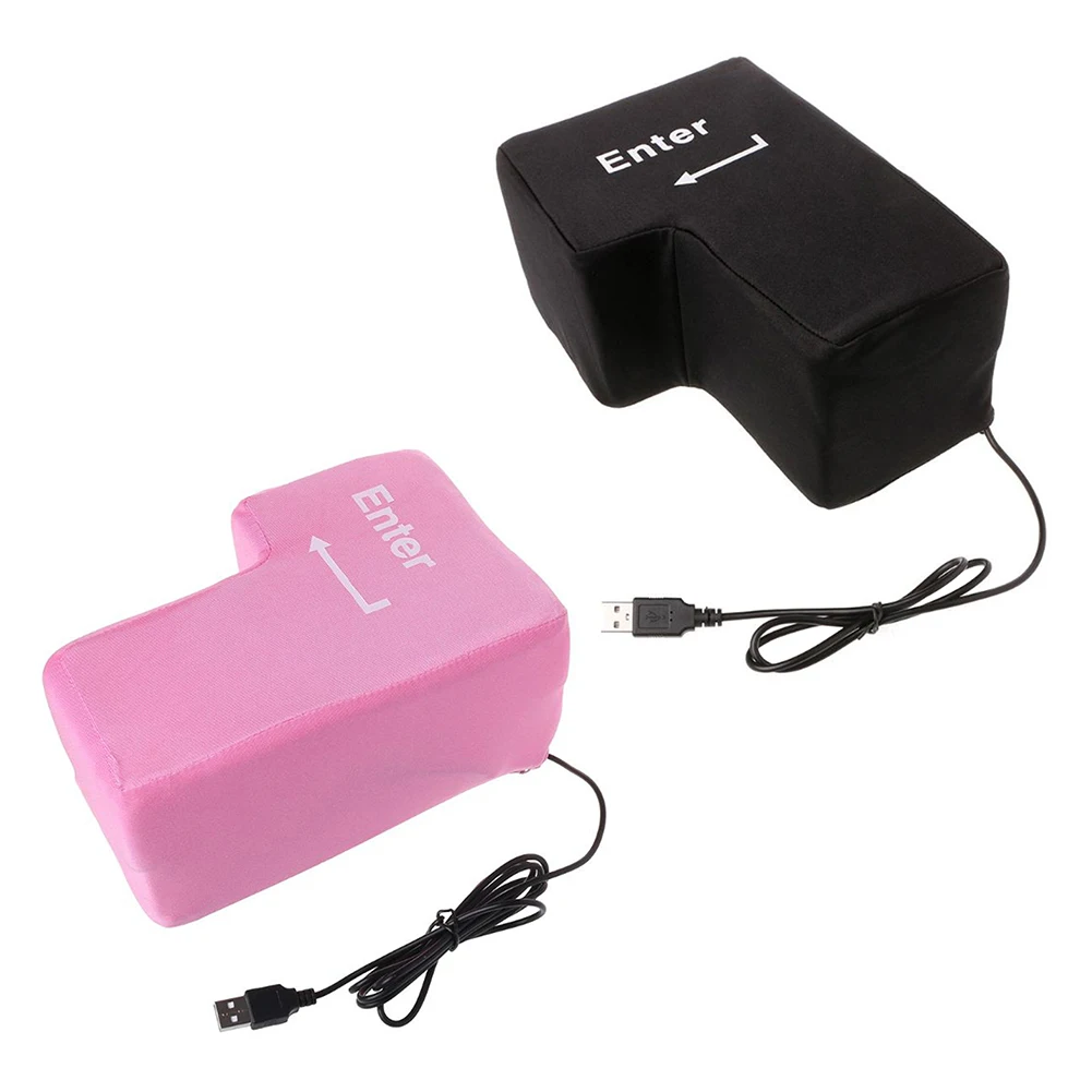 Anti Stress Button Anti-Stress Computer Huge Enter Key Big Giant USB Keyboard Vent Button Pillow