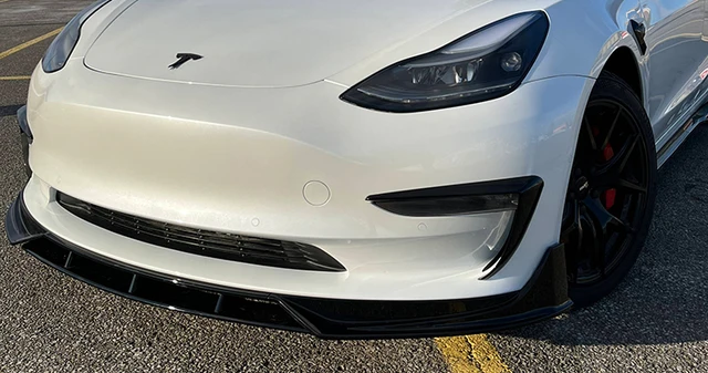 3PCS For Tesla Model 3 Highland 2023 2024 Car Rear Bumper Diffuser Shark  Fin Glossy Black Body Kit Modify Accessories - AliExpress