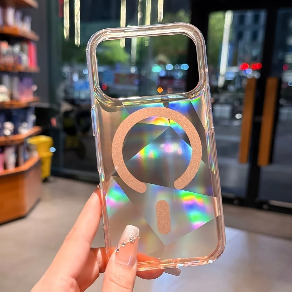 Luxury Neon Gradient Phone Case with Four-Corner Anti-Knock Protection