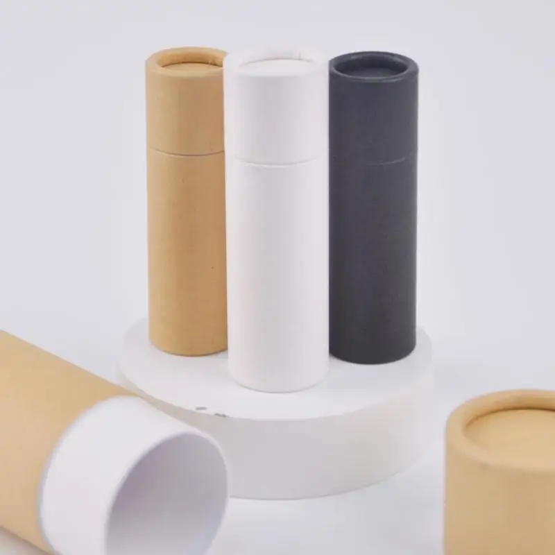

5g/0.18oz Lip balm Kraft Paper Tube Empty Lipstick Tube Degradable Cosmetic Containers Solid Deodorant Paste Tube