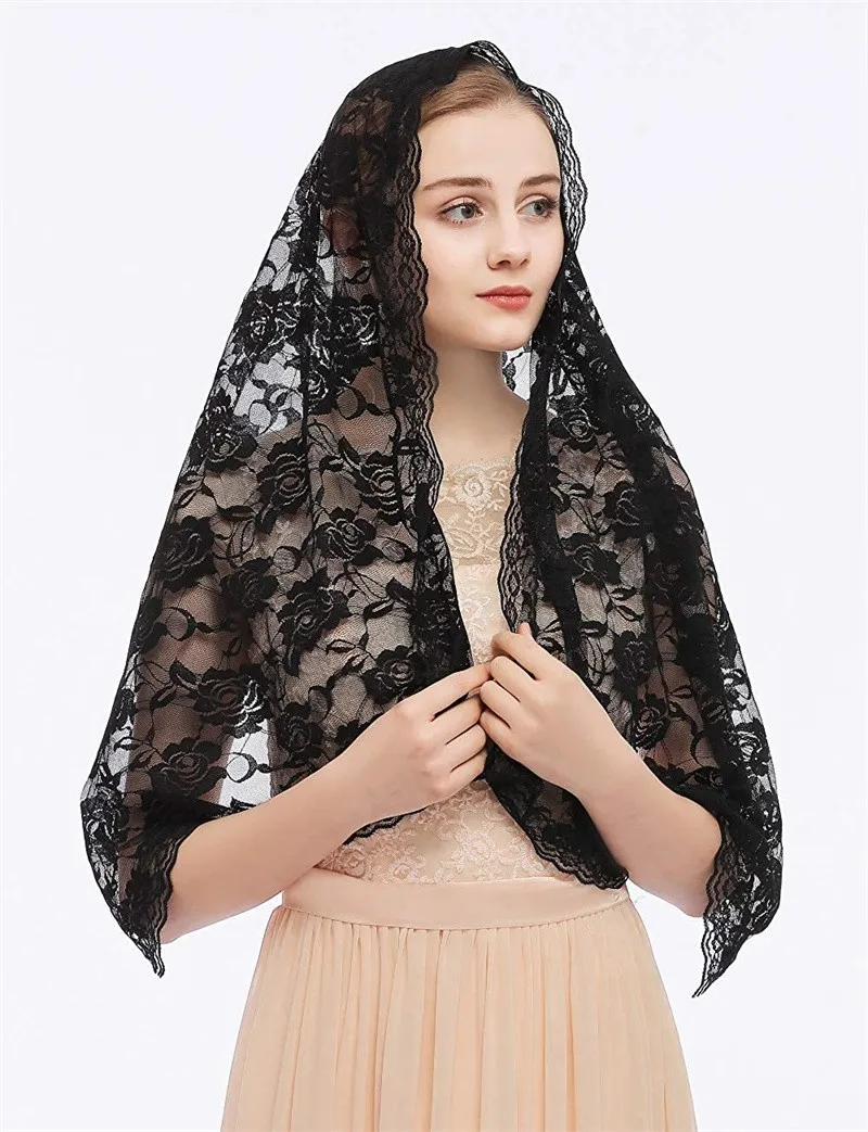 

Европейский и американский кружевной шарф с тремя прямоугольными цветами бежевый мягкий Кружевной декор Универсальный шарф головной платок