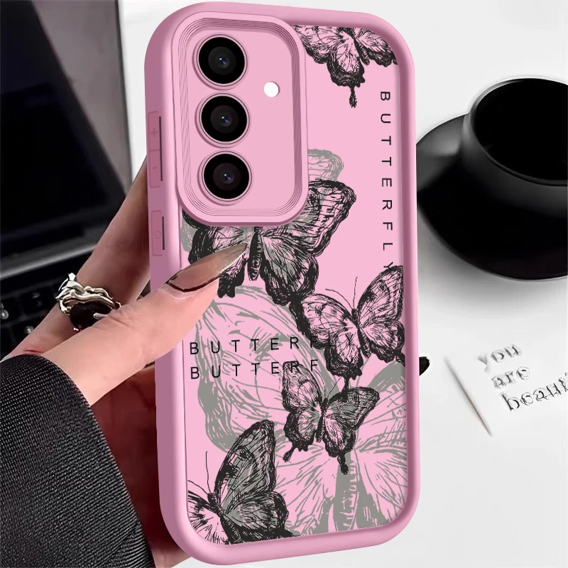 Retro Butterfly Soft Silicone Phone Case Cover