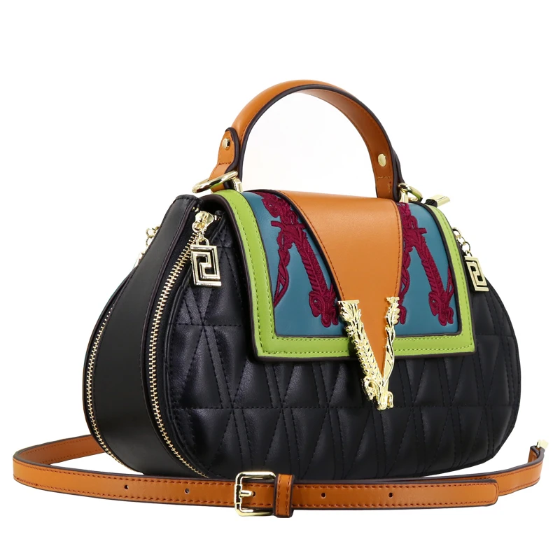 Ladies Handbag Embroidery Shoulder Bag