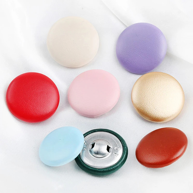 Pack Of 10 Artificial Leather Covered Shank Buttons For Crafts Sewing  Knitting Haberdashery Upholstery, 20mm Sewing Buttons - Buttons - AliExpress