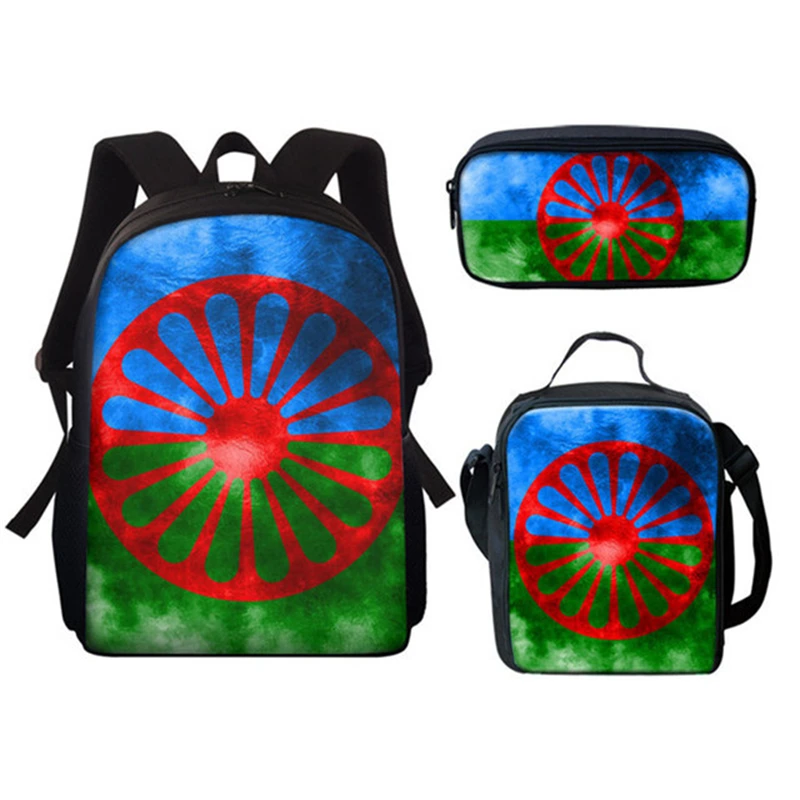 

Классический креативный рюкзак Oromo с 3D рисунком, 3 шт./комплект, школьные ранцы для учеников, рюкзак для ноутбука, сумка для обеда, ранцы