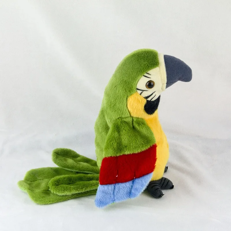 Sprekende papegaai pluche speelgoed interactieve knuffel kind_voghion.com