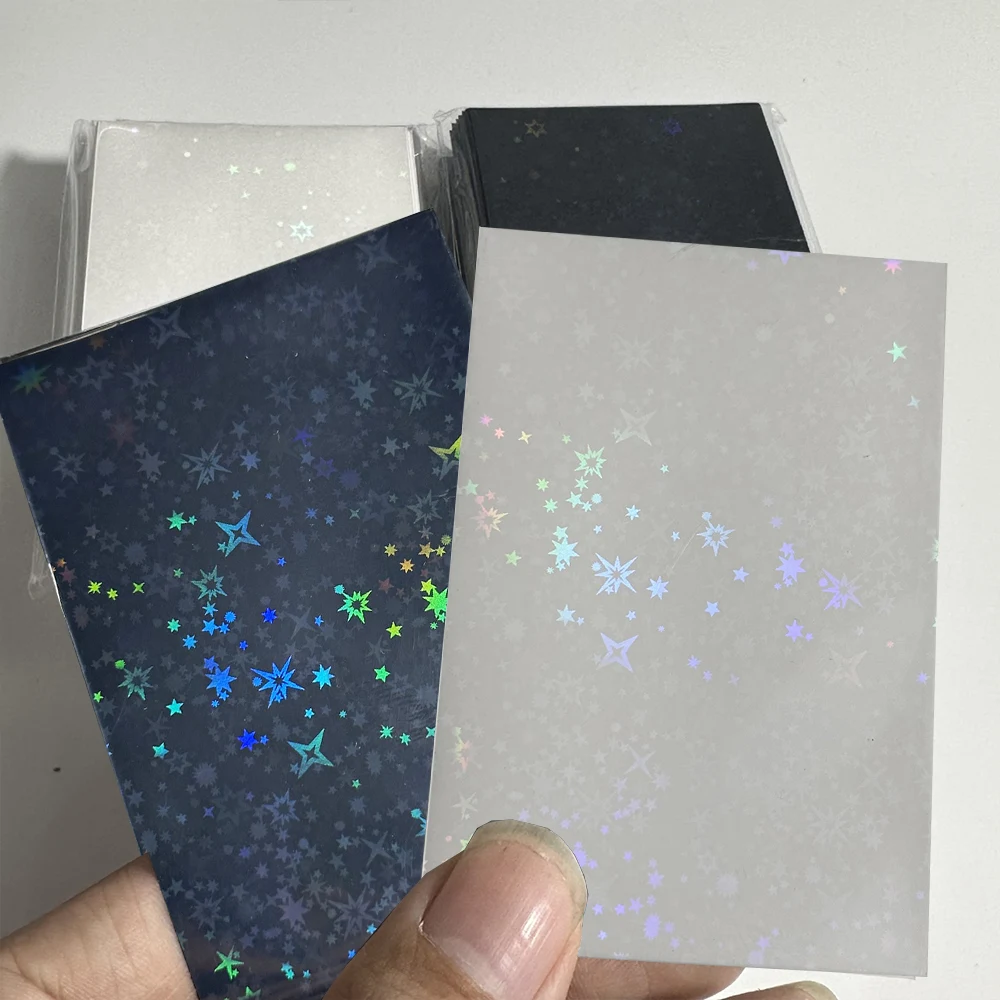 Glittery Star Love Heart Colored Ins Toploader Card Photocard Sleeves Idol Photo Cards Protective Storage Case 50pcs/pack display case