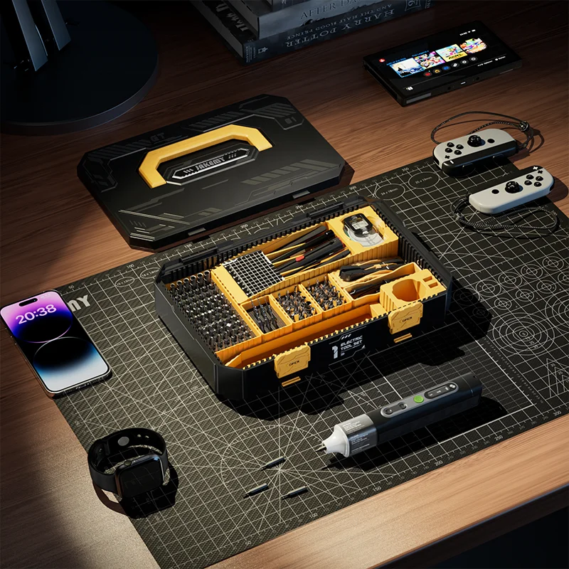 JM-8198 135 in 1 Cordless Electric Screwdriver Tool Set for Phone