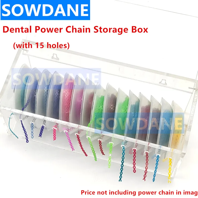 Dental Power Chain Box Arcylic Dispenser Orthodontic Rubber Chain
