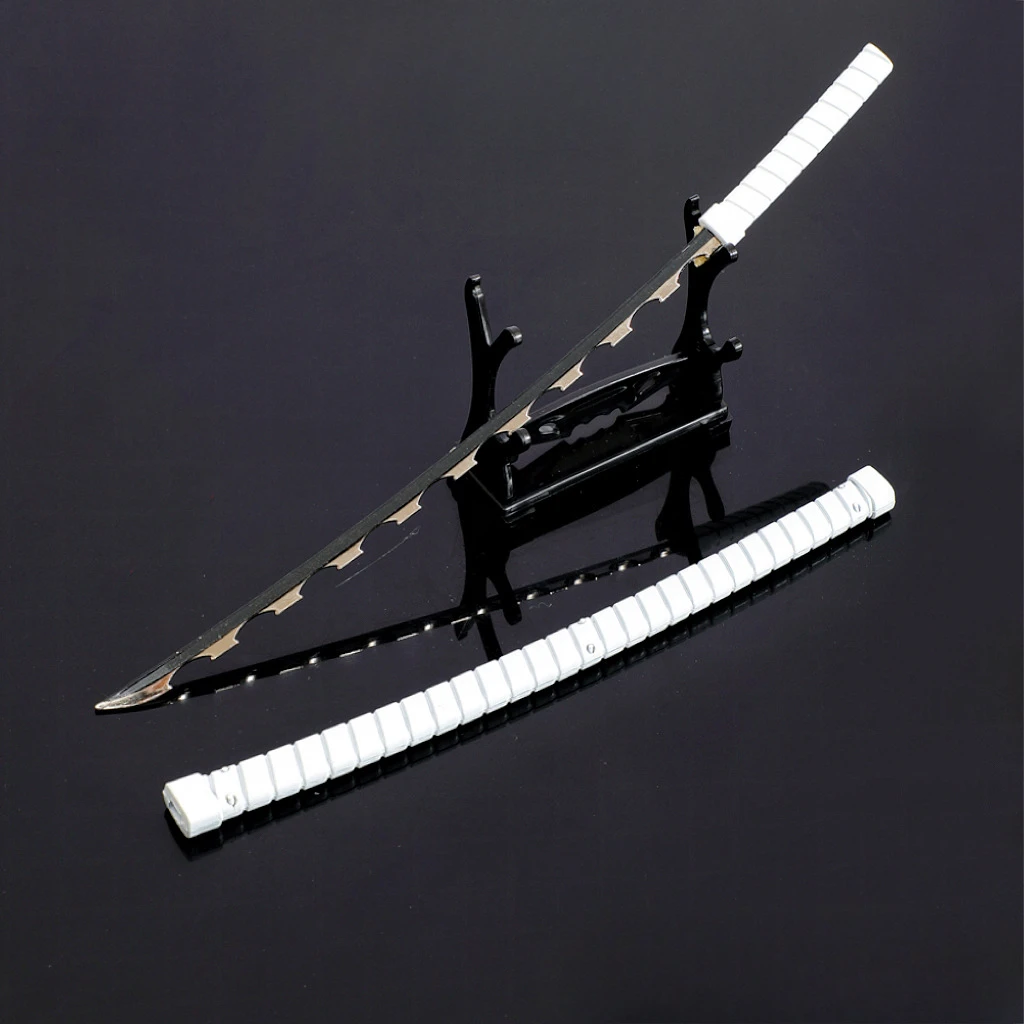 Demon Slayer Katana 25cm with Display Stand Metal Model Collection Nichirin Sword Inosuke Anmie Peripherals Obanai Knife Mitsuri cosplay sword cosplay prop laser sword cosplay toy