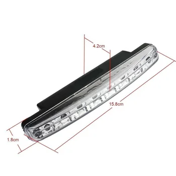 2 pezzi luci per auto universali super luminose luci di marcia diurna guida per auto DRL fendinebbia luce super bianca 12V 8 luci notturne a LED