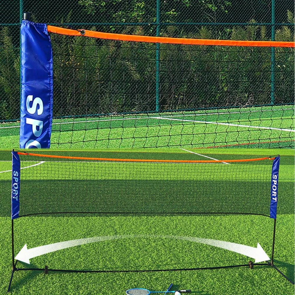 Portable Folding Standard Professional Badminton Net Indoor Outdoor Sports Volleyball Tennis Training Square Nets Mesh