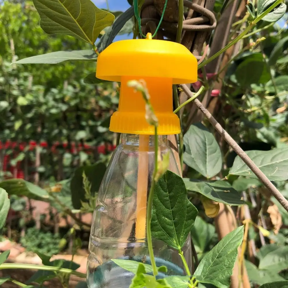 2Pcs Portable Plastic Fruit Fly Trap Farm Tool Yellow Plastic Trap Antimosquito Universal Insect Fly Catcher
