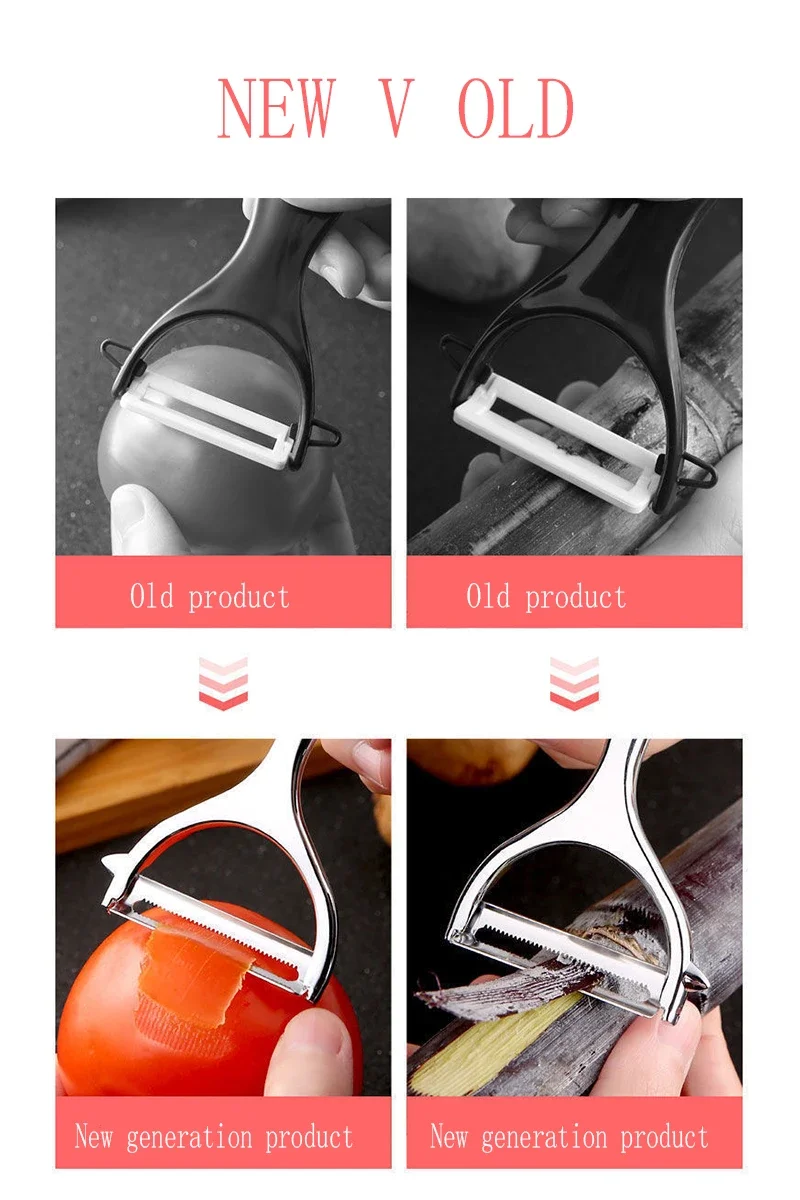 Description Picture 6 of itemStainless Steel Multi-function Fruit and Vegetable Peeler&amp Julienne Cutter Peeler Potato Carrot Grater Kitchen Tool Gadgets