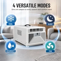 Podofo Climatiseur portable 280W, 750W, avec fonction de refroidissement/déshumidification/minuterie/LED, avec télécommande, climatiseur double fonction (refroidissement et chauffage), refroidissement rapide en 3 secondes, machine de refroidissement et de chauffage économe en énergie pour moustiquaire/lit/bureau/tente/cabine 4