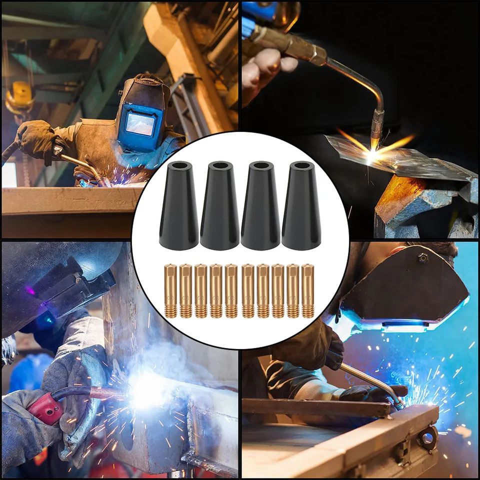 Gasloze Nozzle Tips Kit, Voor MIG-lassen Compatibel met Voor 14AK