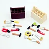 1Set Dollhouse Furniture Miniature Mini Toolbox Handmade Tools Model For Dolls House Decor Accessories Props Kids Pretend Toys 6