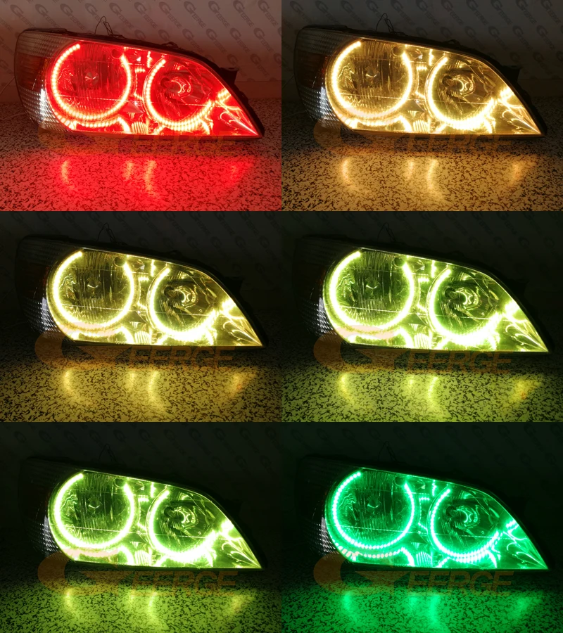 렉서스 IS200 IS300 IS 200 300 1998-2003 2004 2005 블루투스 앱 멀티 컬러 초고휘도 RGB LED 엔젤 아이 키트 헤일로 링