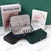 2025 Portable Jewelry Box Jewelry Organizer Display Travel Jewelry Case Boxes Button Leather Storage Chenille Jewelers Joyero 2