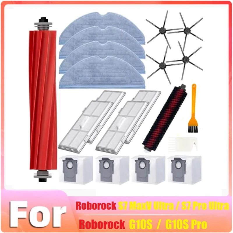 Kit Sacchetti Spazzola Laterale Principale Per Roborock S7 Maxv Ultra/S7 Pro Ultra/S7 Maxv Plus /G10S Pro Filtro Mop