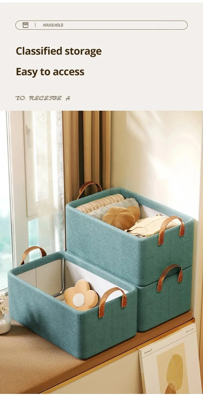 Description Picture 4 of item1Pcs Fabric Storage Basket Drawer Type Storage Box Underwear Organizer Wardrobe Organizer Clothes Foldable Organizers Clothing