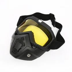 Clear Vision HD Full Face Protective Goggles - Anti - Fog, Sand - Proof, Breathable Mask (Yellow - lens)