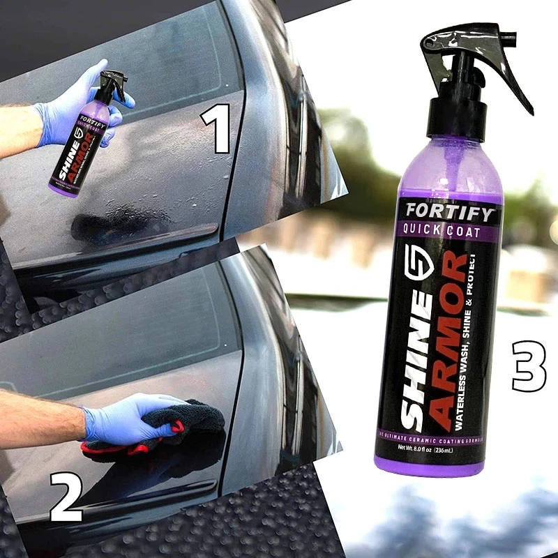 9H Spray Protect Car Wax Ceramic Coating for Cars and Car Polish Sealant-Easy to Use Hydrophobic Spray Detailer SHINE ARMOR
