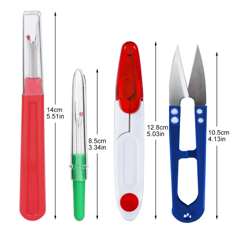 Description Picture 3 of item4/6pcs Sewing Seam Ripper Kit Thread Seam Remover Stitch Unpicker Thread Cutter Tool with Trimming Scissor