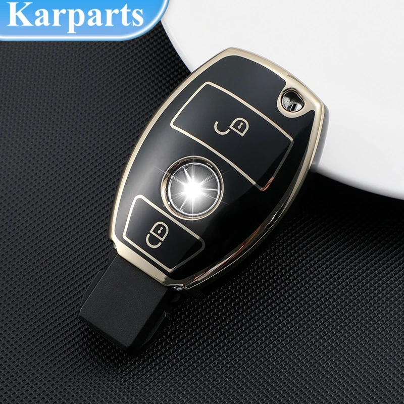 

2/3 Buttons TPU Car Key Cover For Mercedes Benz A B C E S Class W204 W205 W212 W213 W176 GLC Benz Car Accessories