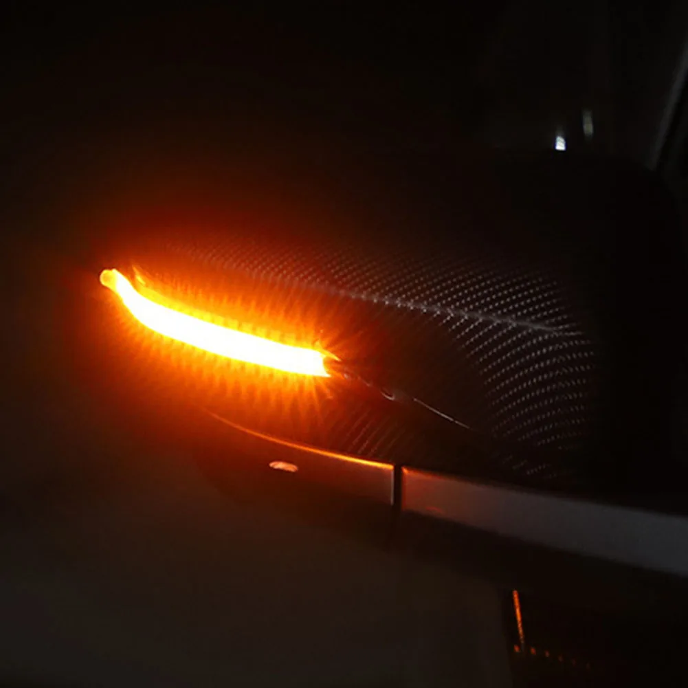 2pcs Car Rearview Mirror Indicator Lamp DRL Streamer Tape LED Flowing TurnSignal Lamp DRL Streamer Tape With Turn Signal Bar