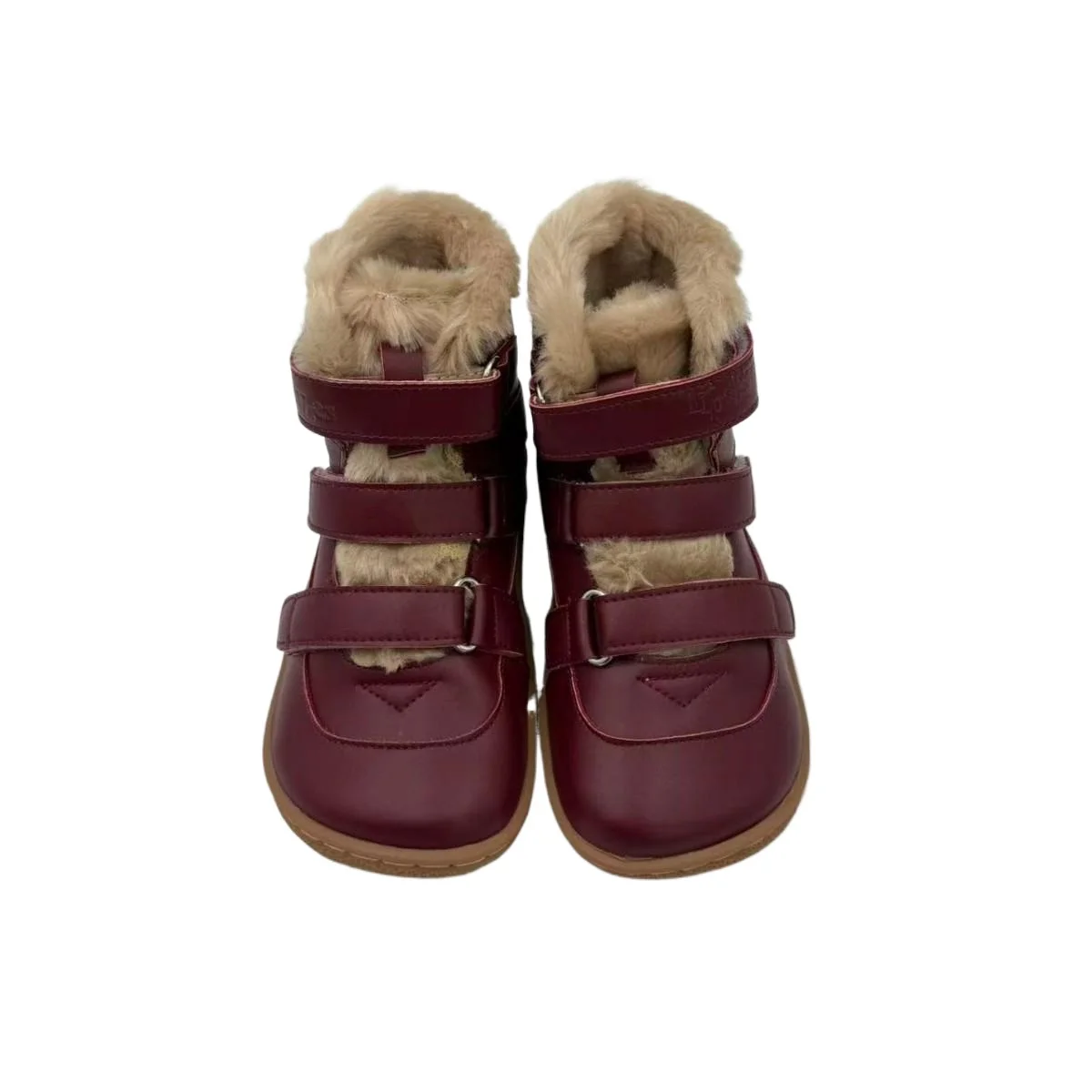 TipsieToes Genuine Leather Kids' Winter Snow Boots with Fur Lining