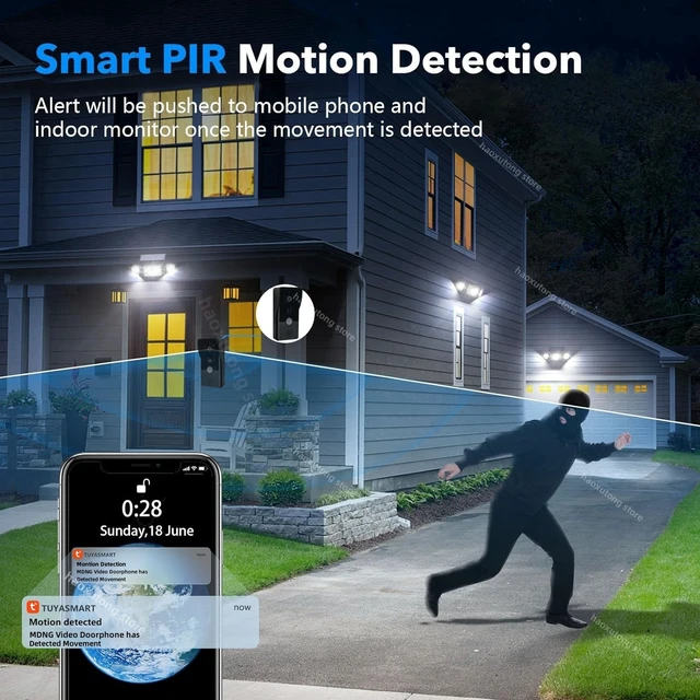 2 Wires Tuya Wifi Video Intercom System 1080P Smart Home Video Doorphone 10" Color Touch Screen Wireless Doorbell Apartment 5
