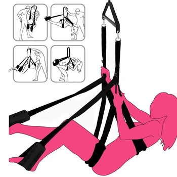 Sex Erotic Toys shop tool for Couples Sex Swing Soft Sex Furniture Fetish Bandage Love Adult game Chairs Hanging Door Swing 4