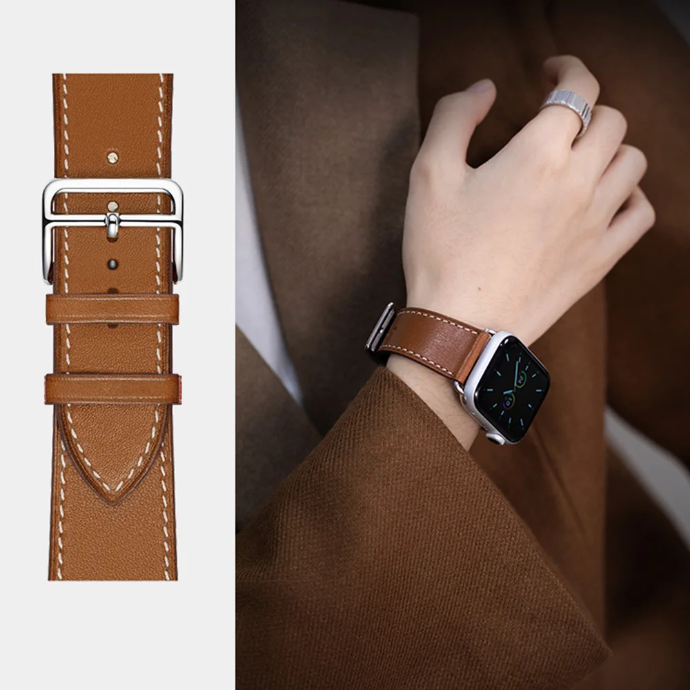 Sport Leather Watch Strap - Premium Replacement Bracelet